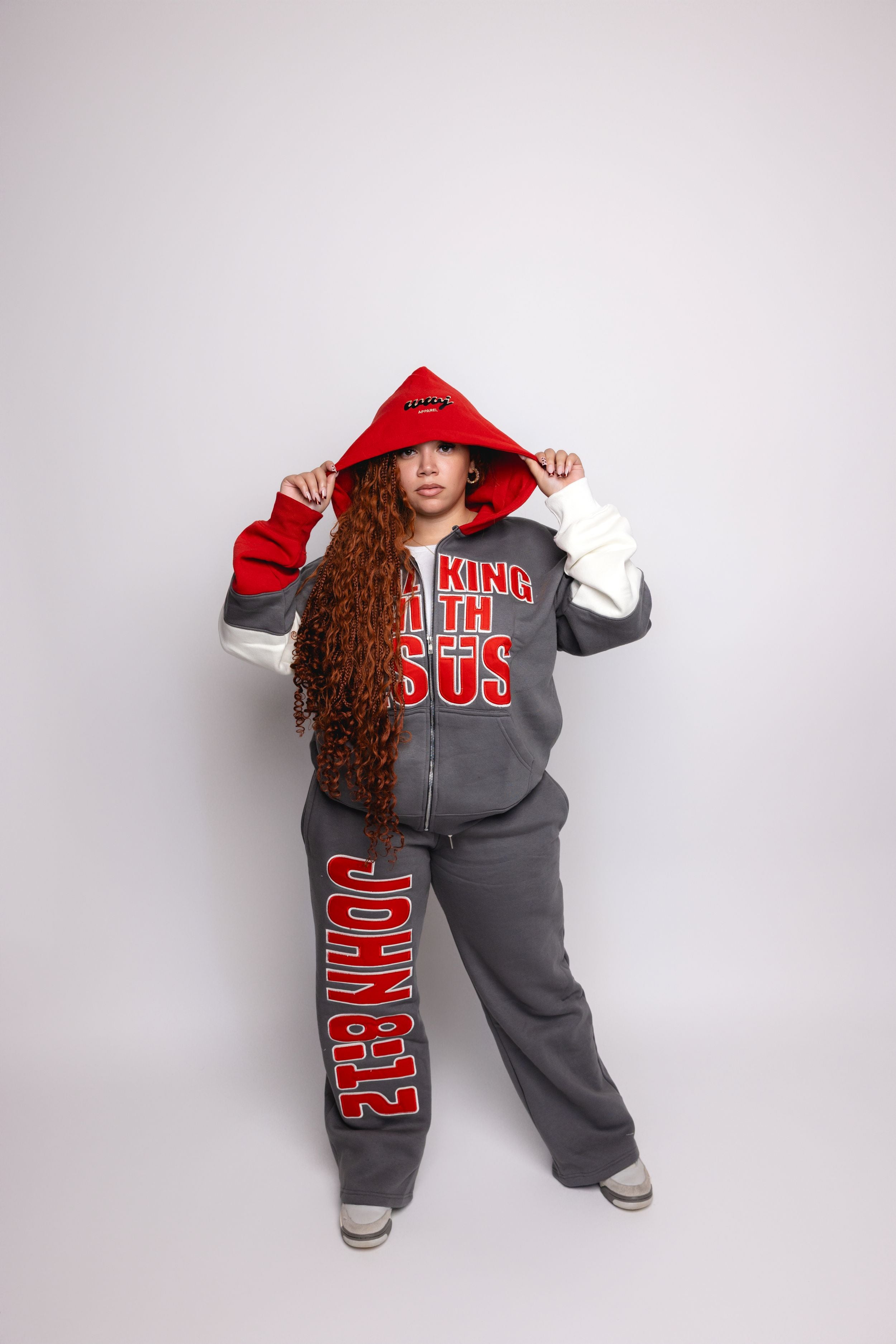 CA Collective Red & Grey Tracksuit